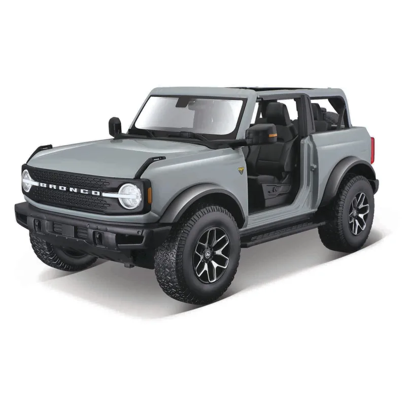 Maisto - 2021 Ford Bronco Badlands (bez dverí), kaktusovo sivá, 1:18