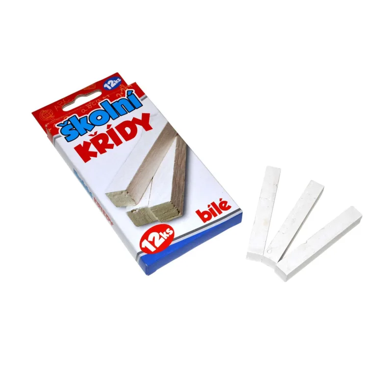Wiky Křídy školní bílé 12 ks v krabičce 7x11cm