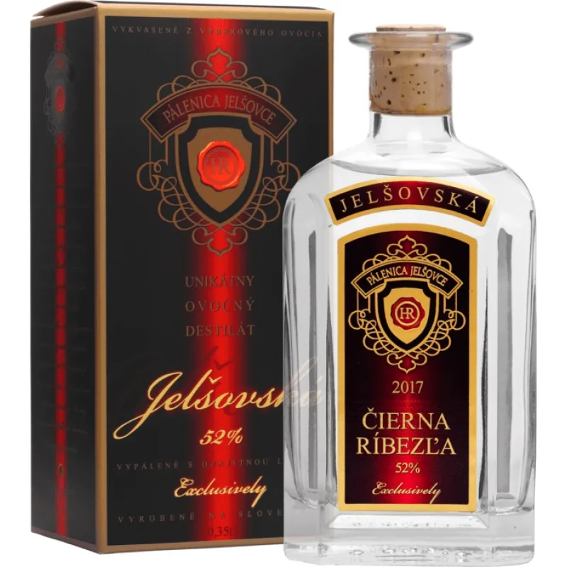 Pálenica Jelšovce Jelšovská Čierna Ríbezľa 52% 0,35l