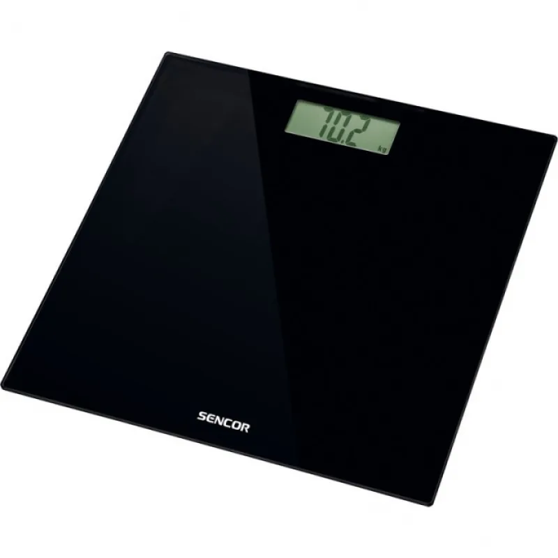SENCOR SBS 2300BK Black Elegant Glass Scale - osobná váha, čierny sklenený povrch