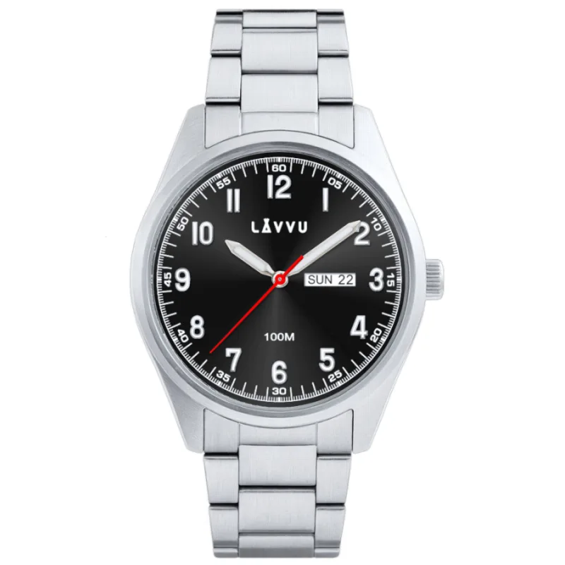 Pánske hodinky z nehrdzavejúcej ocele FOSEN Blue Dark Grey LAVVU LWM0311