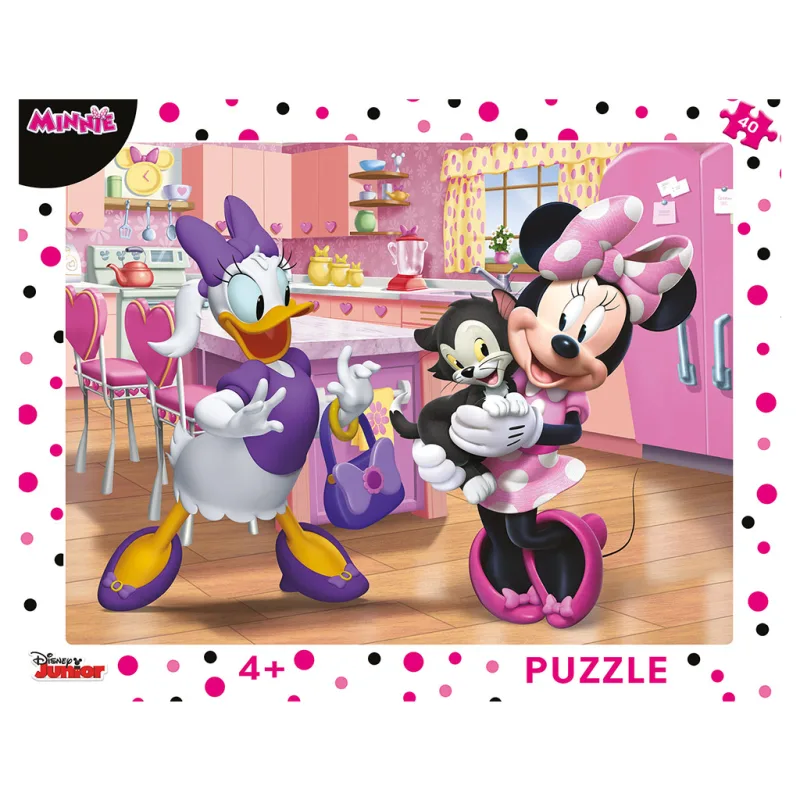 Dino Minnie Dino puzzle pre deti WD Pink Minnie 40D doska