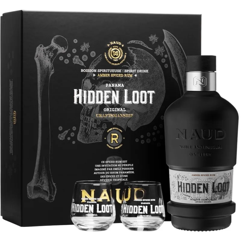 Naud Hidden Loot s 2 pohármi 40% 0,7l