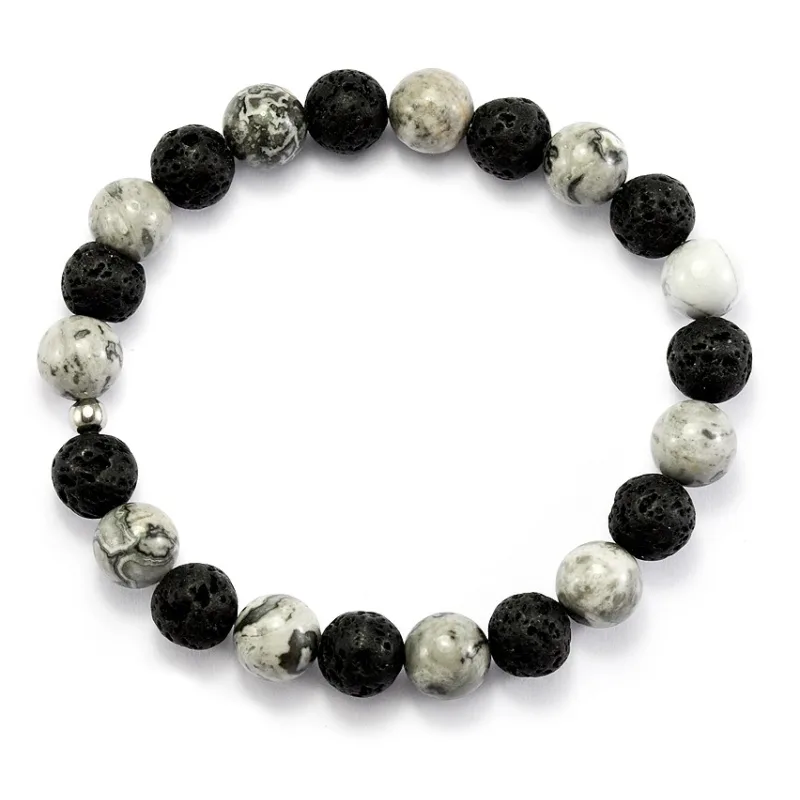 Náramok jaspis/lava MEUCCI BB027