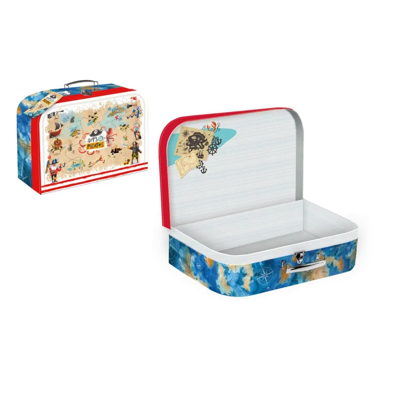 Teddies Kufr školský papierový Let's be Pirates 35x23x10cm