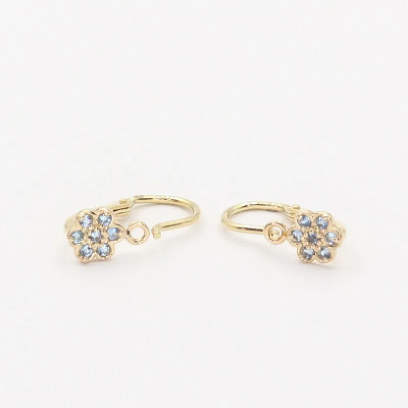 Detské zlaté náušnice kvetinky KA C2746AQ, 0.8 g, 0.80 g