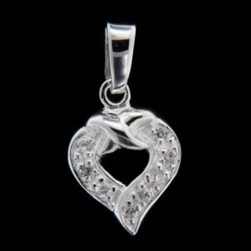 Strieborný prívesok srdce KA P724