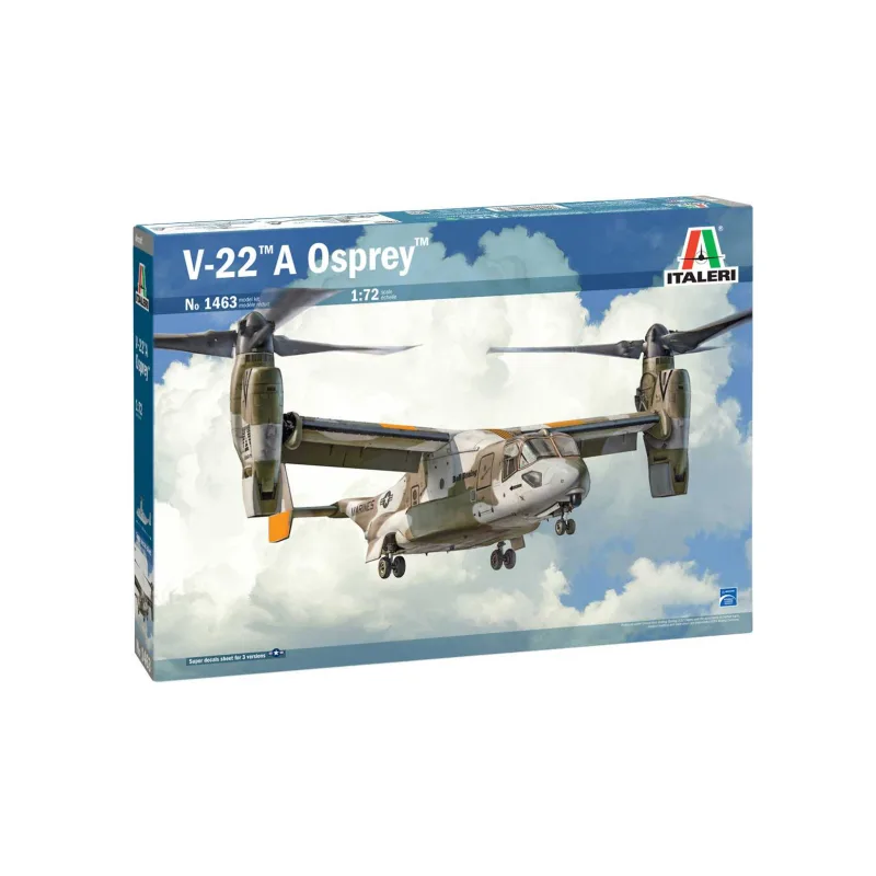 Italeri Model Kit vrtuľník 1463 - V-22A Osprey (1:72)