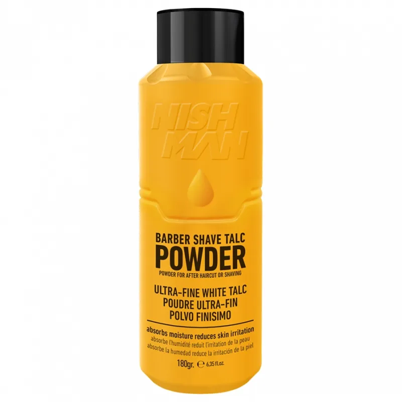 Pánsky telový púder NISH MAN Barber shave talc 180 g