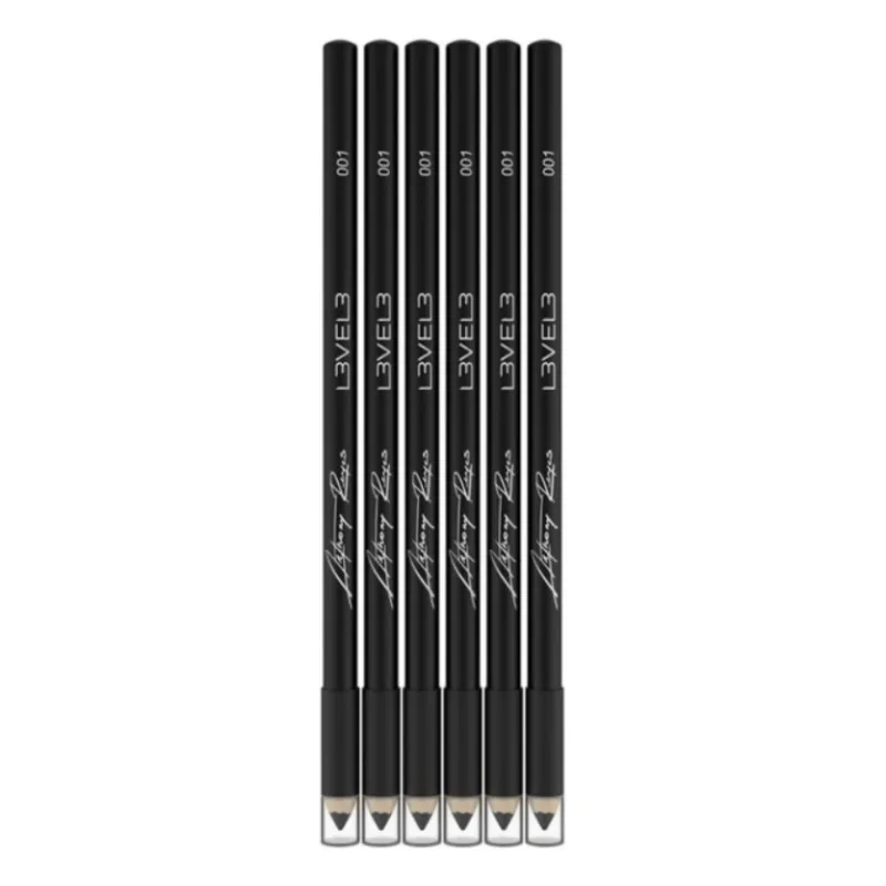 Čierna ceruzka na kreslenie do vlasov L3VEL3 Liner pencils Black - 6 ks