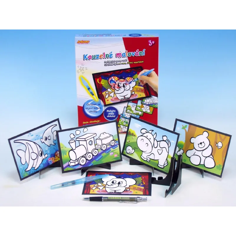SMT Creatoys Kúzelné maľovanie vodou 6 obrázkov v krabici 22x26x4cm