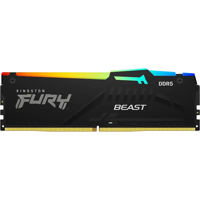 Kingston FURY Beast/DDR5/64GB/5200MHz/CL40/4x16GB/RGB/Black KF552C40BBAK4-64