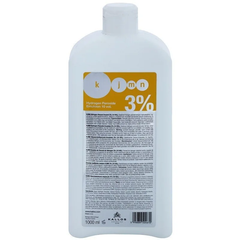 KALLOS KJMN 3% (10vol) Hydrogen Peroxide Emulsion - krémový peroxid vodíkov 1000ml