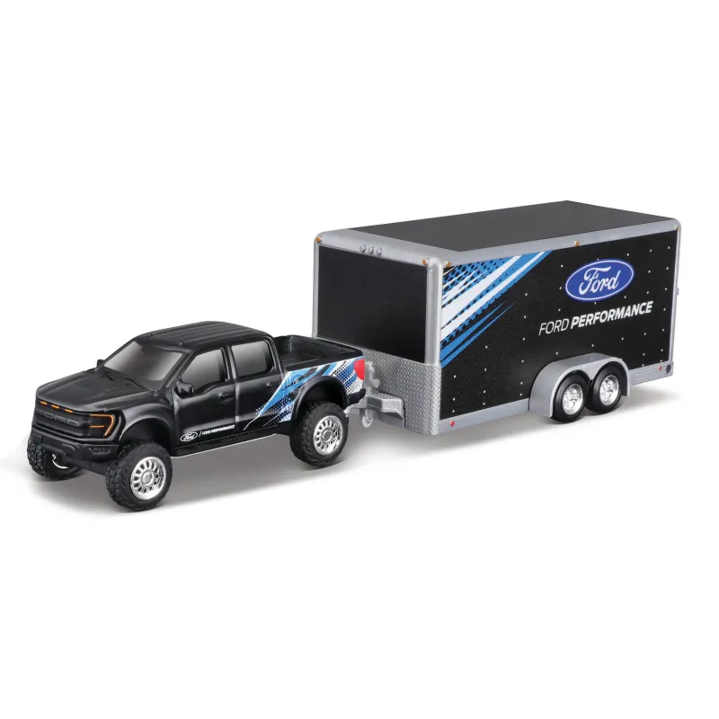 Maisto - Design Tow & Go, 2021 Ford F-150 SVT Raptor Autoprepravník, 1:64