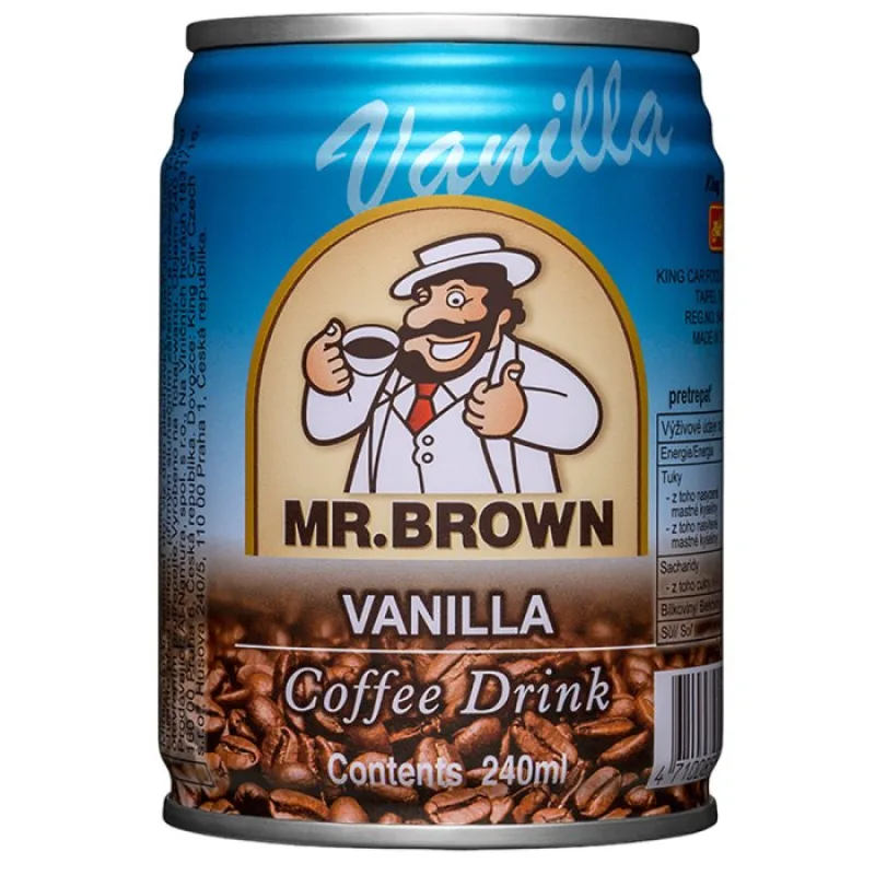 Mr. Brown ľadová káva vanilla plech 0,24l