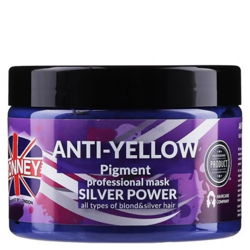 RONNEY Anti-Yellow Silver Power Mask 300ml - maska proti nežiaducemu žltému nádychu