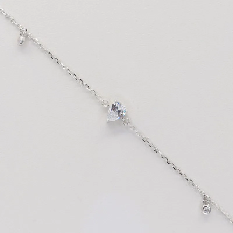 Strieborný náramok na nohu KA B2019