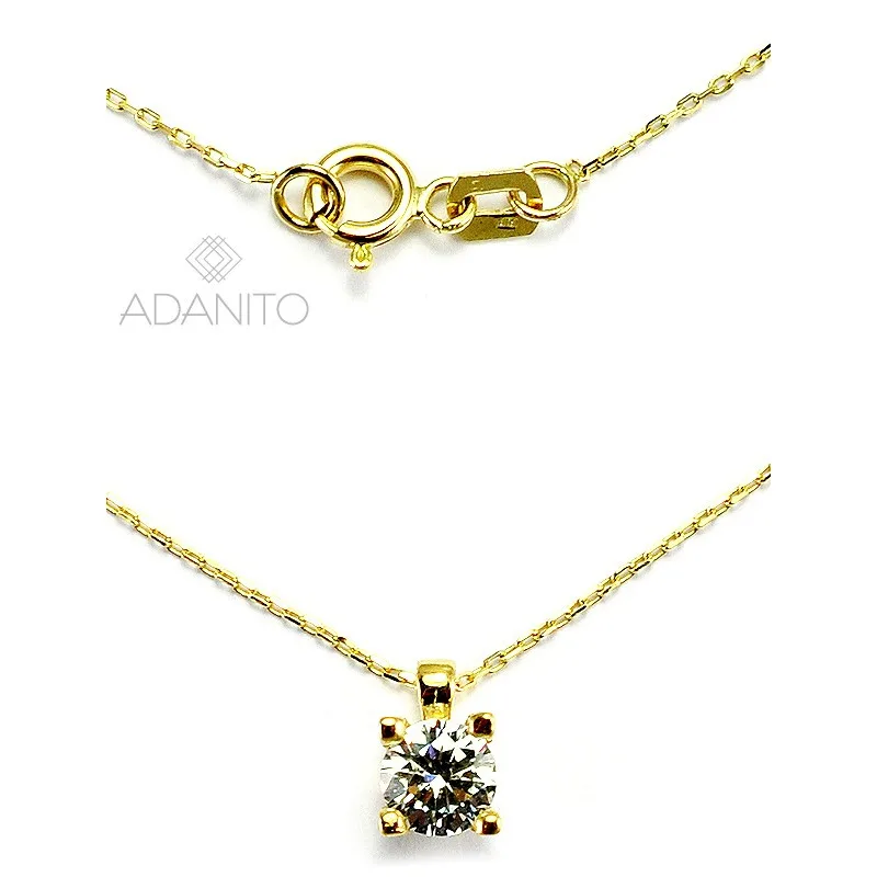 Zlatý náhrdelník so zirkónom ADANITO BRNH0672G4