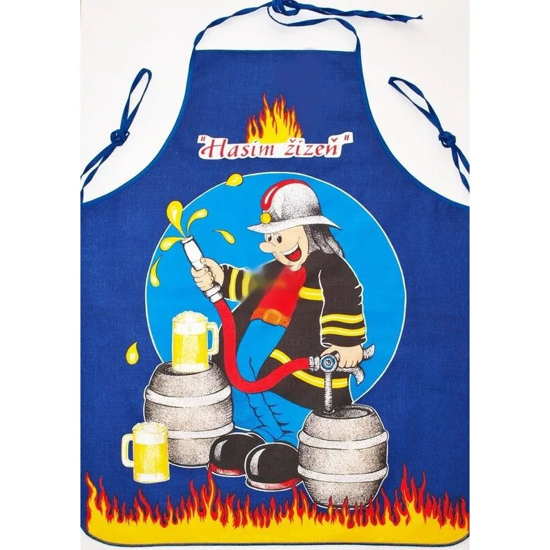 Forbyt Zástěra pro muže - motiv Hasič modrý