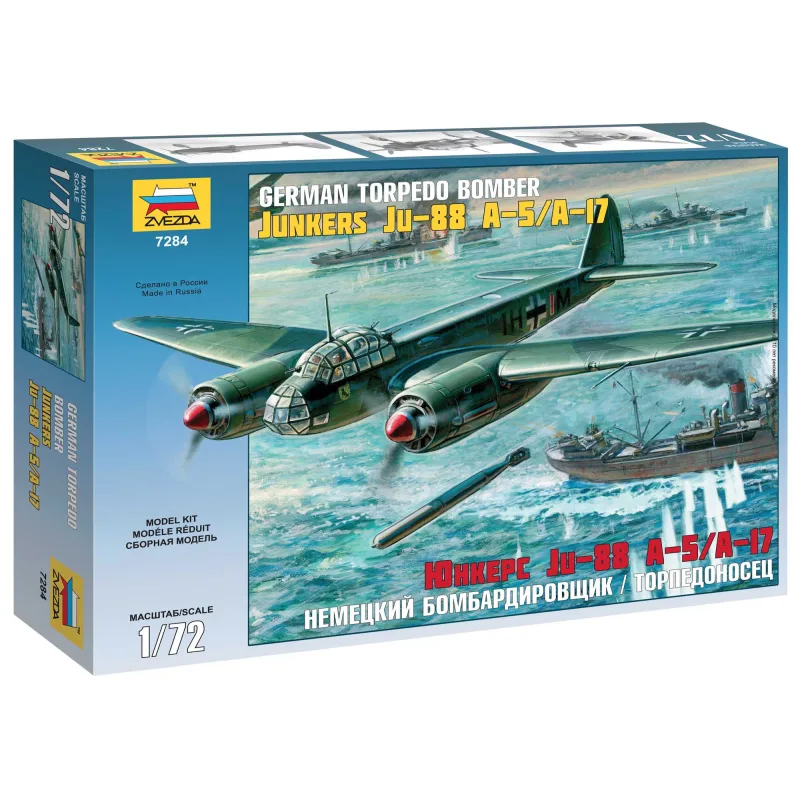 Zvezda Model Kit lietadlo 7284 - Junkers Ju-88 A-5/A-17 (1:72)