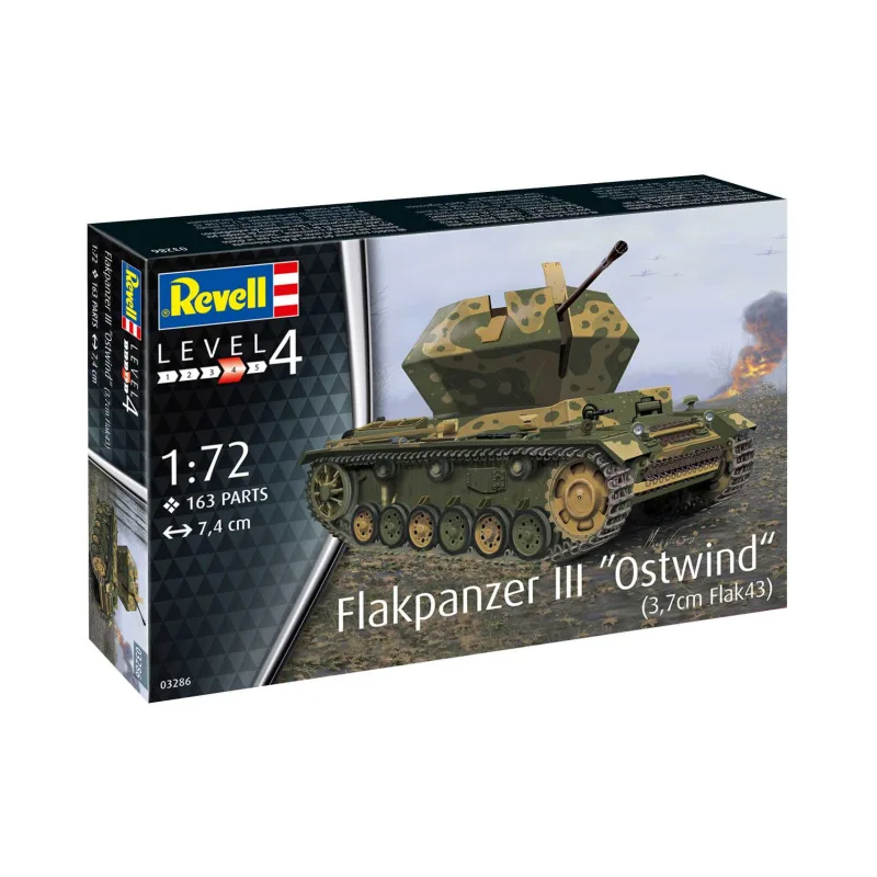 Revell Plastic Modelkit tank 03286 - Flakpanzer III "Ostwind" (3,7 cm Fl (1:72)