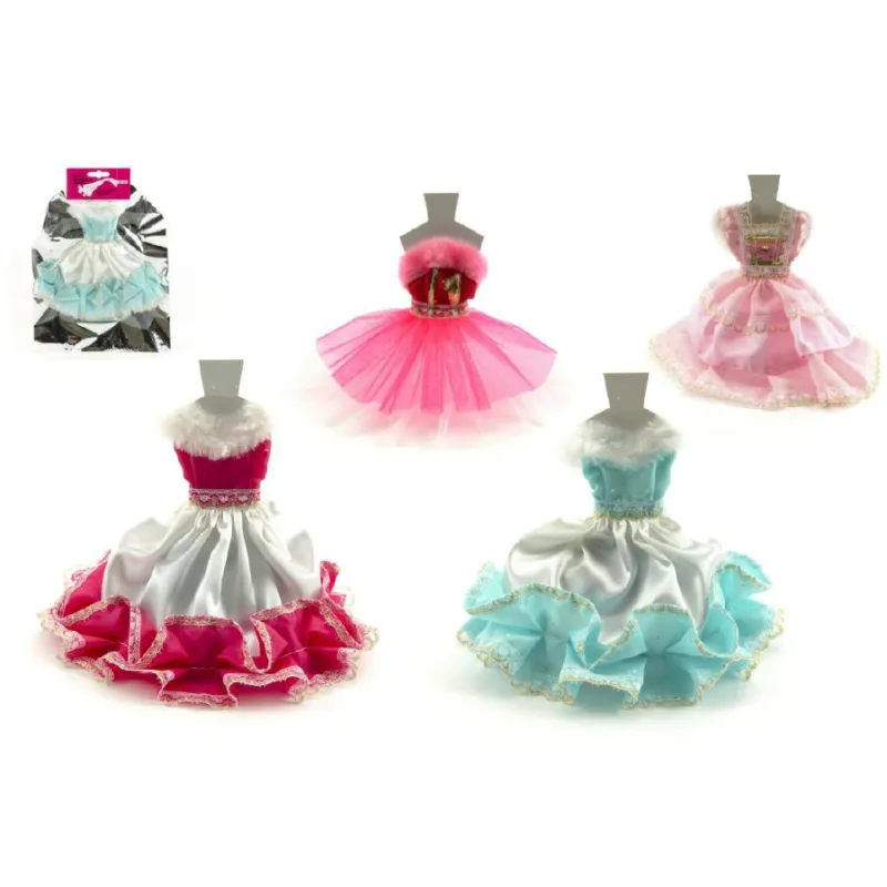 RAPPA hračky Šaty/Oblečenie na bábiky mix farieb v sáčku 27x30cm