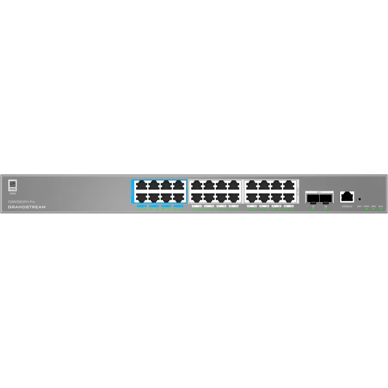Grandstream GWN7803PH Pro L2++, Managed switch, 24x 1Gb RJ45, PoE, SFP+ GWN7803PH Pro