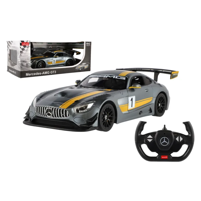 Teddies Auto RC Mercedes AMG GT3 RASTAR plast 35cm 2,4GHz na diaľk. ovládanie na batérie v krabici 44x18x23cm