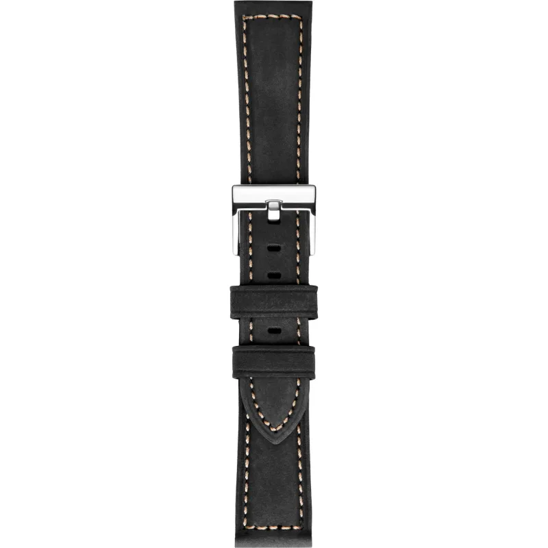 Kožený remienok na hodinky 20 mm čierny A-NIS AK0388.01-20