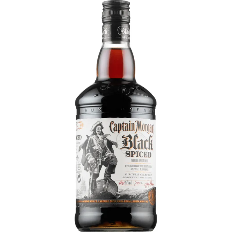 Captain Morgan Black Spiced 0,7 l (čistá fľaša)