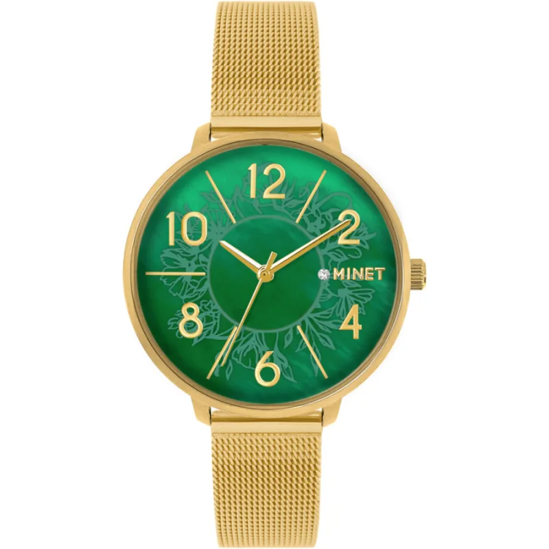 Zlaté dámske hodinky Prague Pure Gold Mesh MINET MWL5200