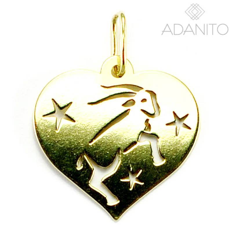 Zlatý prívesok znamení zverokruhu v srdiečku Kozorožec ADANITO MOPA0112G KOZOROH, 0.62 g