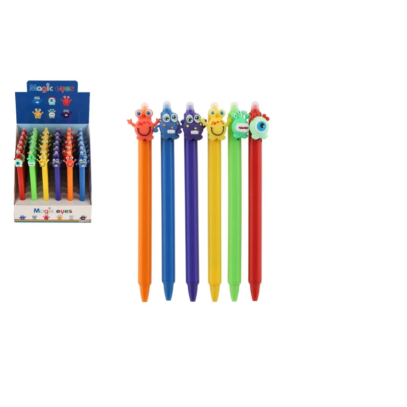 Teddies Ceruzka/pero gumovacie monštrum 15cm plast 6 druhov