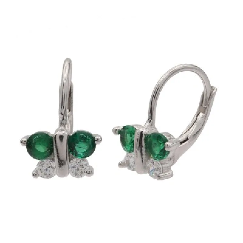 Strieborné náušnice s klasickým zapínaním KA E1725 GW