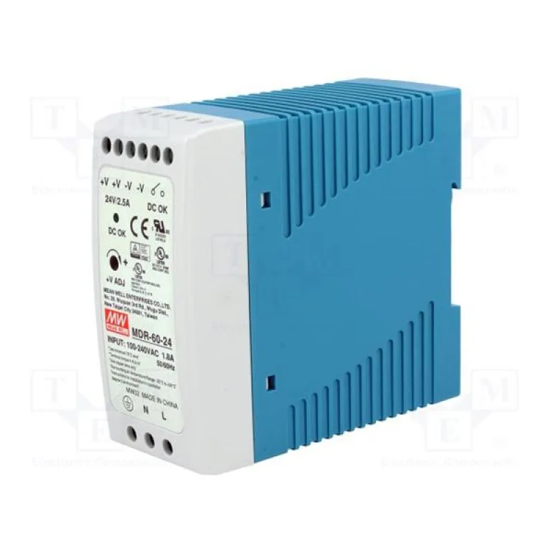 MEAN WELL MEANWELL - MDR-60-12 - Průmyslový napájecí zdroj 12V 60W na DIN lištu MDR-60-12
