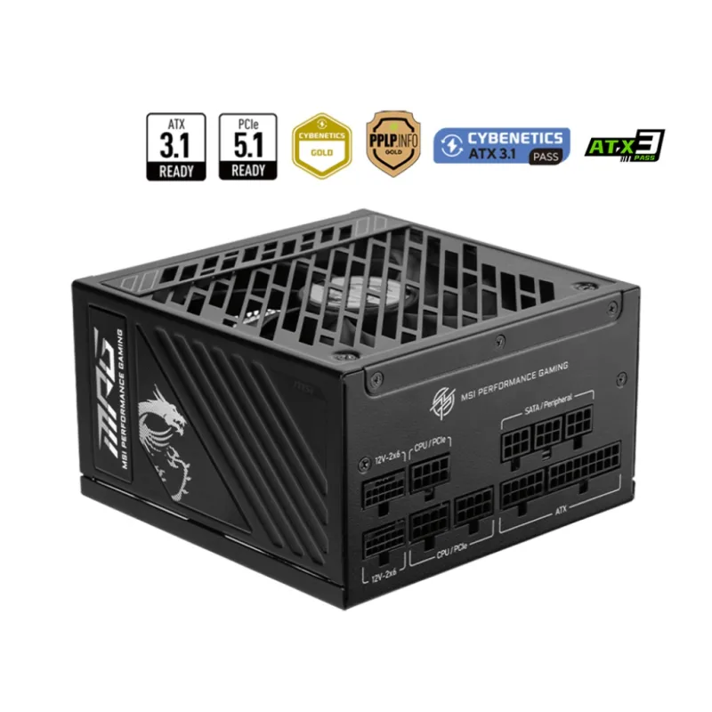MSI zdroj MPG A1250GS PCIE5 1250W 80PLUS GOLD m 306-7ZPFX11-CE0