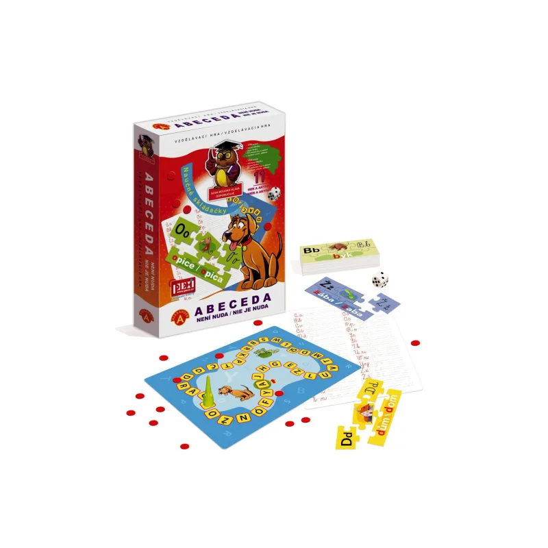 PEXI Abeceda nie je nuda spoločenská vzdelávacia hra v krabici 19x29x4cm