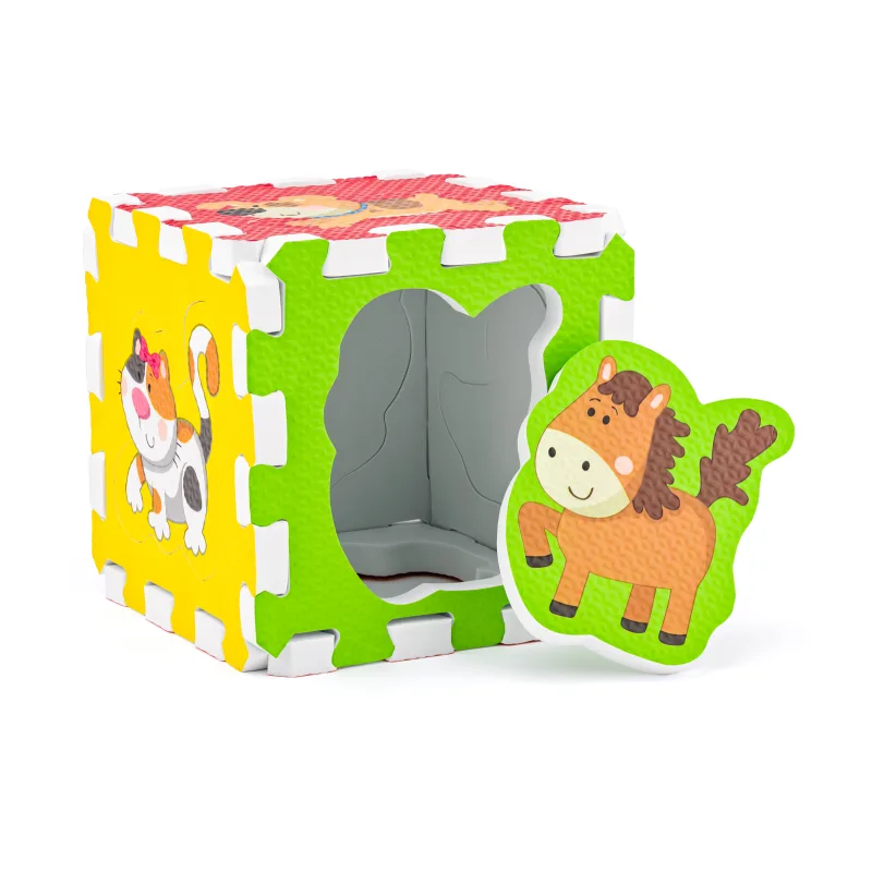 Plastica Penové puzzle so zvieratkami, 6 ks