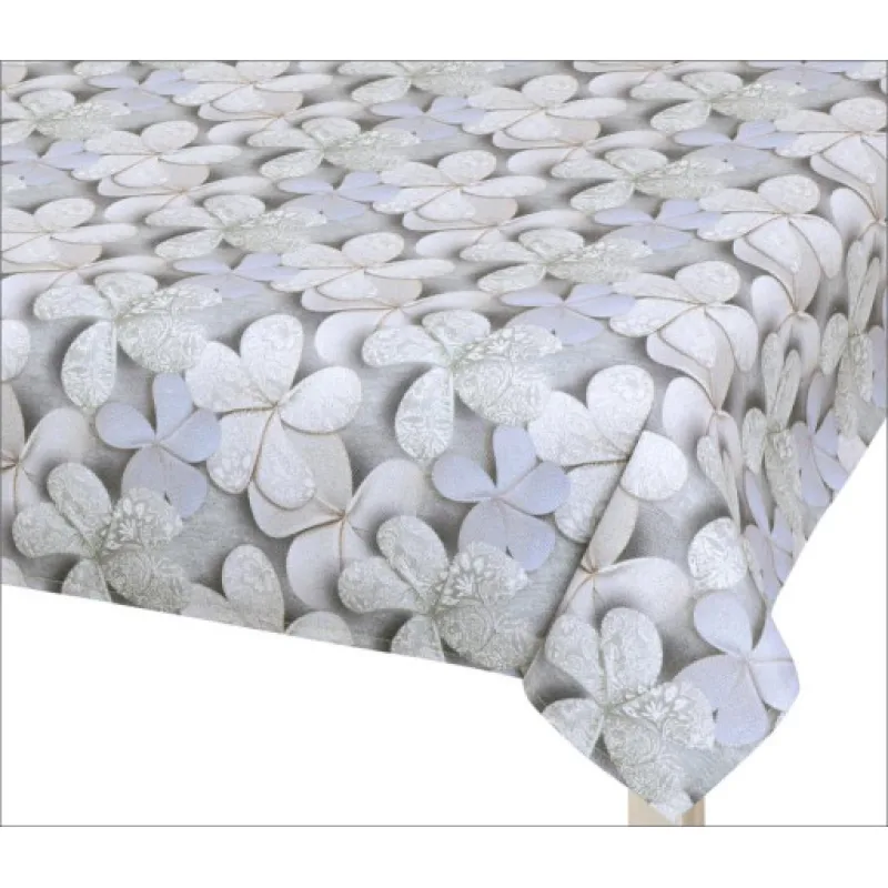 Bellatex Ubrus DITA, Květ šedý - 140x160 cm