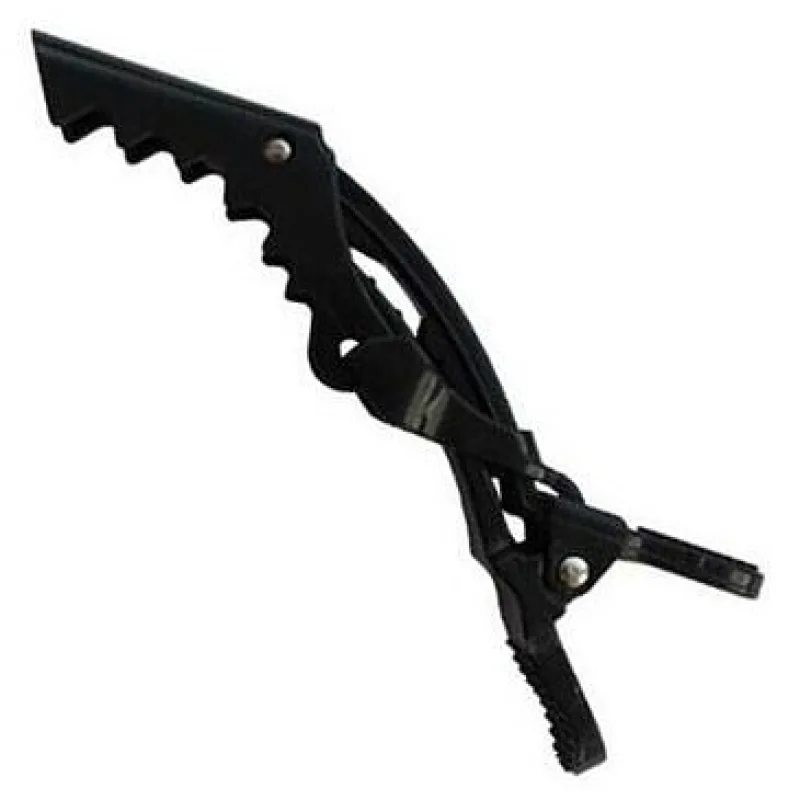 DUKO-EXIM DUKO Pomôcky Crocodile Hair Clips Black - plastová spona na vlasy 11,5cm - čierna