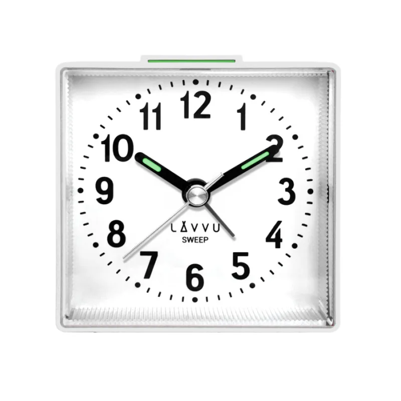 Biely budík SWEEP - 3 ROKY ZÁRUKY! LAVVU LAS3016