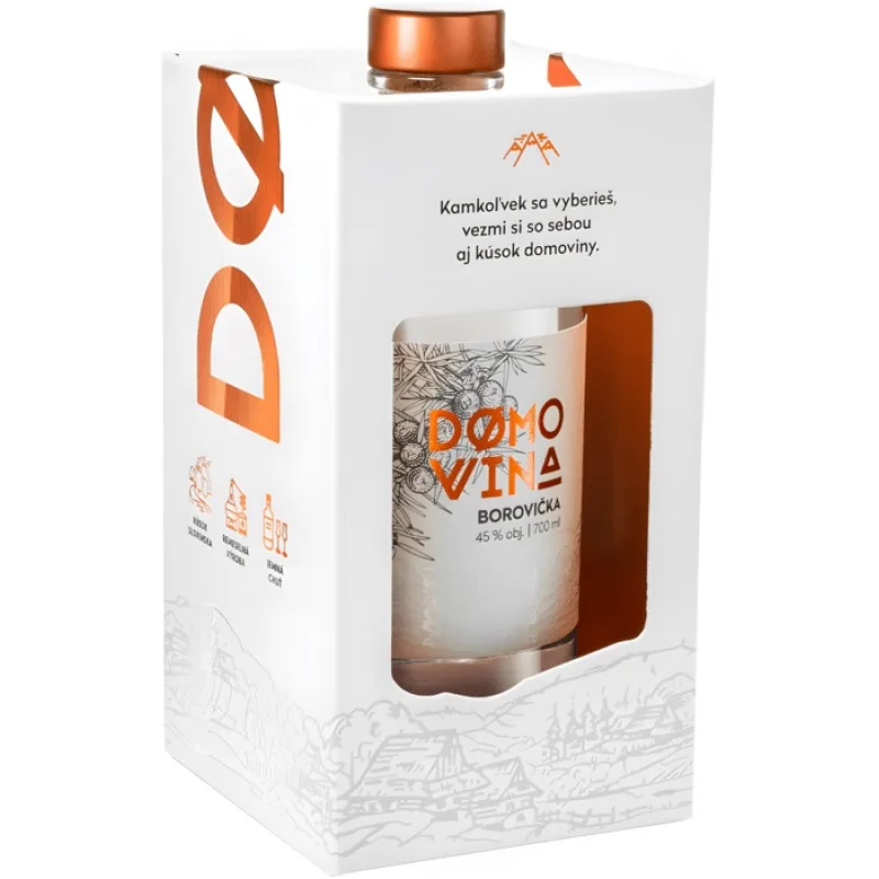 Domovina Borovička v krabičke 45% 0,7l