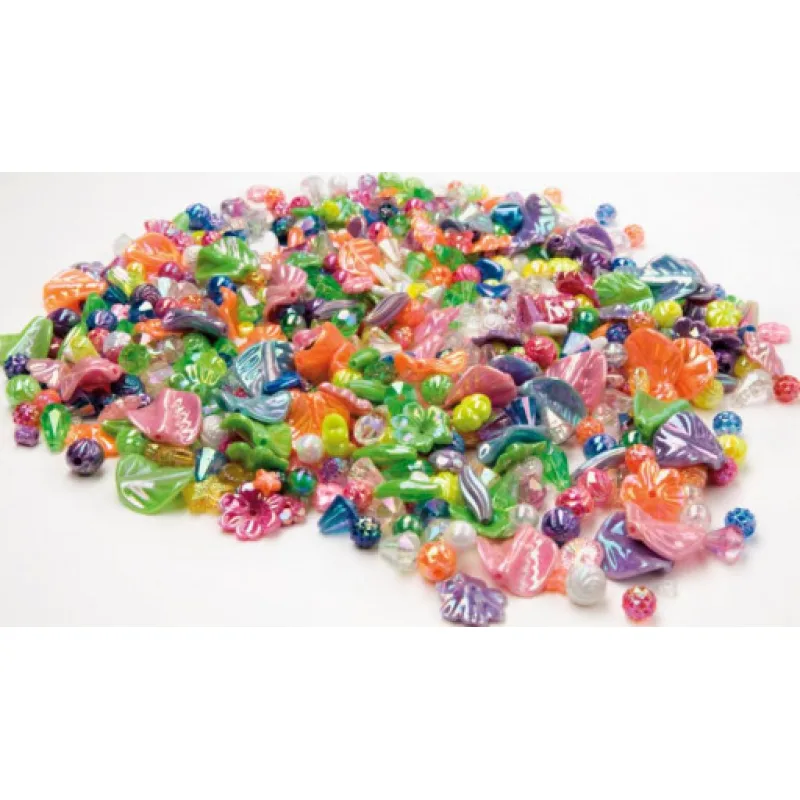 Playbox Plastové perleťové korálky, 500ks