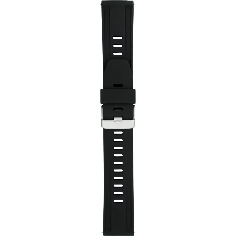 Silikónový remienok na hodinky 22 mm čierny A-NIS AS0095.01-22