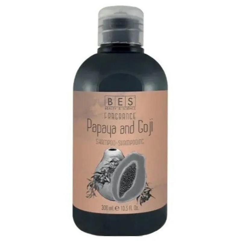 BES Fragrance Papaya And Goji Shampoo 300ml - vlasový šampón s vôňou Papaya a Goji