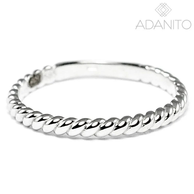 Zlatý prsteň z bieleho zlata ADANITO BRR1066S, 55, 1.66 g