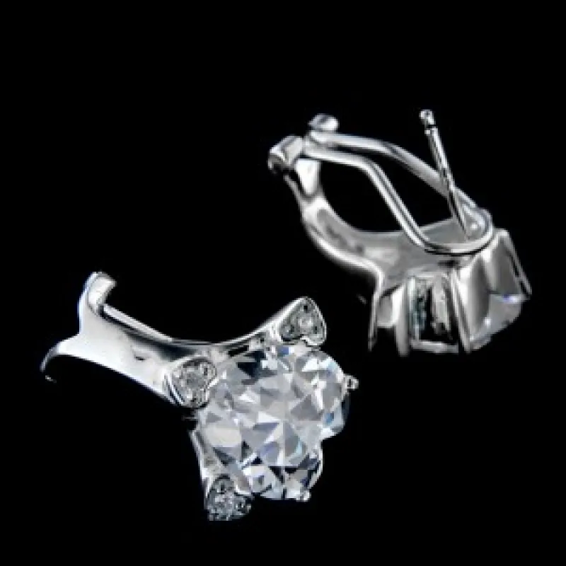 Strieborné náušnice s klasickým zapínaním KA E181 W