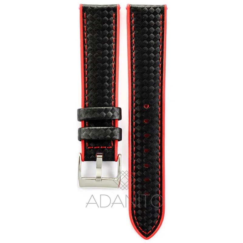 Silikónový remienok na hodinky s karbónovým vzorom DILOY 400.20.1.6