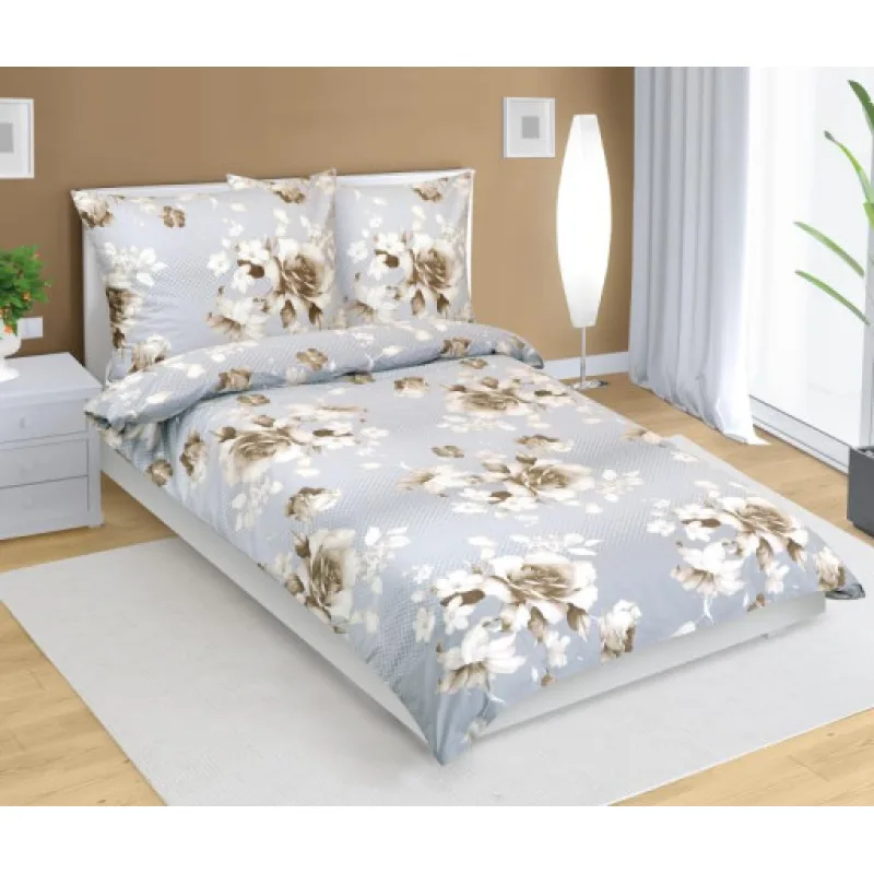 Bellatex Povlečení bavlna, Růže kávová - 140x220, 70x90 cm