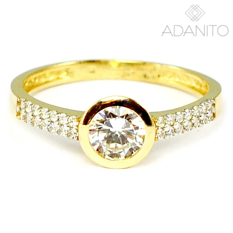 Zlatý prsteň so zirkónmi ADANITO BRR0137G, 54, 2.12 g